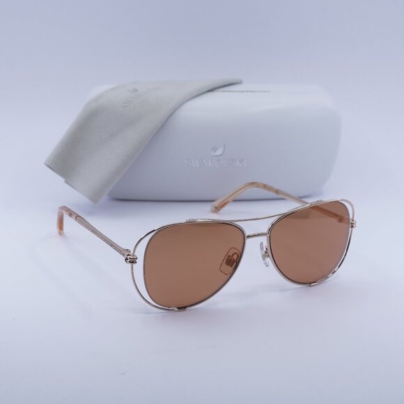 Final Price! Swarovski SK0231 28G Gold/Brown Sunglasses
